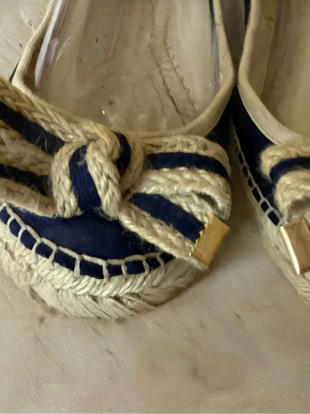 Vince Camuto navy canvas
